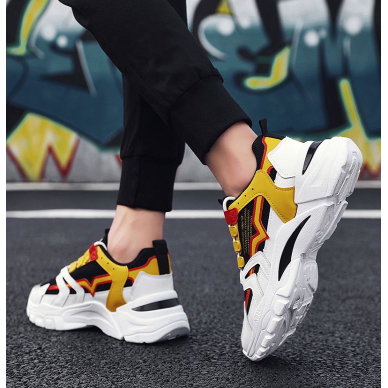 Giày Sneaker Thể Thao Nam Fashion Shoes Đế Cao 4cm Kiểu Dáng Hàn Quốc