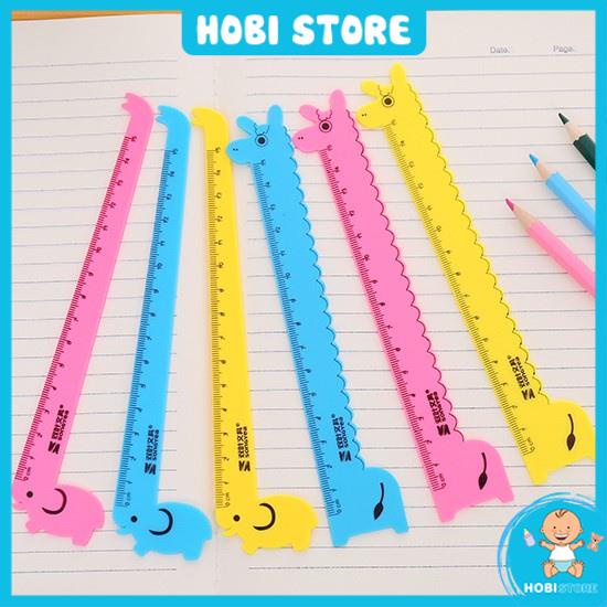 Thước động vật hươu/voi dễ thương 15cm cho bé - Hobi Store