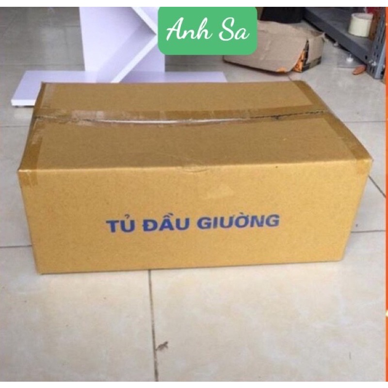 Tủ Đầu Giường 2 Ngăn Kéo Bằng Gỗ, Kệ Để Đồ Tiện Lợi