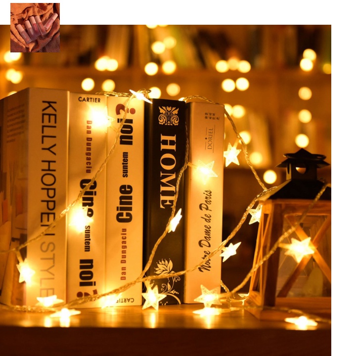 (order nhanh) Dây Đèn LED Ngôi Sao Dùng Pin / USB - Trang Trí Decor Nhà Cửa, Tranh Treo Tường, Khung Lưới,...