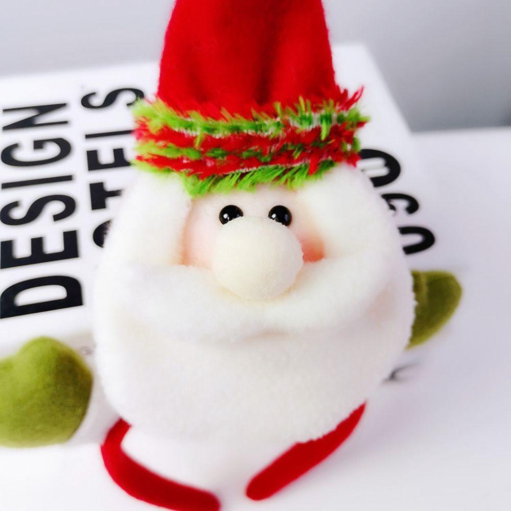 BACK2LIFE 2 Băng Đô Cài Tóc Hình Tuần Lộc / Ông Già Noel Hoạt Hình Bằng Lông Nhung Dễ Thương Xinh Xắn Cho Bé