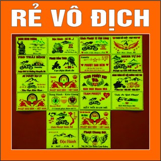 20 logo phượt phản quang tổ ong in tem phượt đẹp 3 lớp