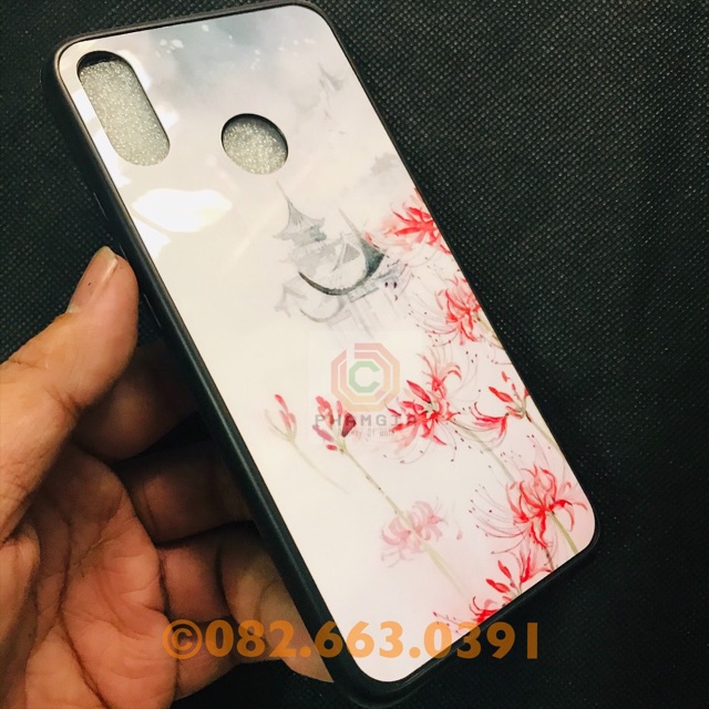 Ốp lưng Huawei Nova 3i/3e/Honor play mặt lưng phủ bóng hình hoa siêu đẹp