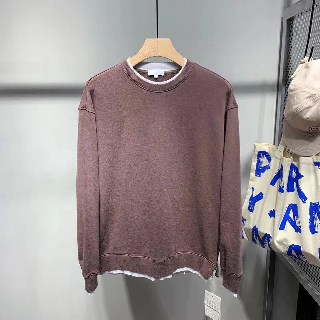 Áo sweater nam, áo thun dài tay nỉ da cá lót viền DENIMST 8114 | BigBuy360 - bigbuy360.vn