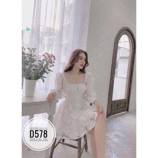 Bigsize Đầm ren hoa cúc D578