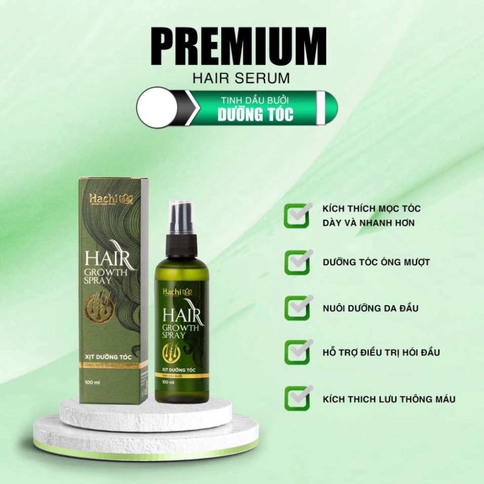 Xịt dưỡng tóc tinh chất bưởi kích thích mọc tóc ngăn rụng tóc giúp tóc chắc khỏe 100ml Growth Spray Hair Serum cao cấp