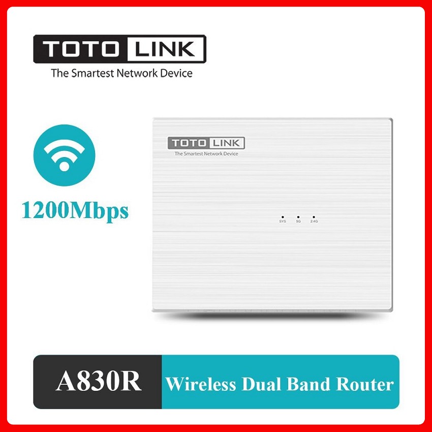 Bộ phát Wifi Totolink A830R Băng tần kép AC1200 - BH24T Chính hãng | BigBuy360 - bigbuy360.vn