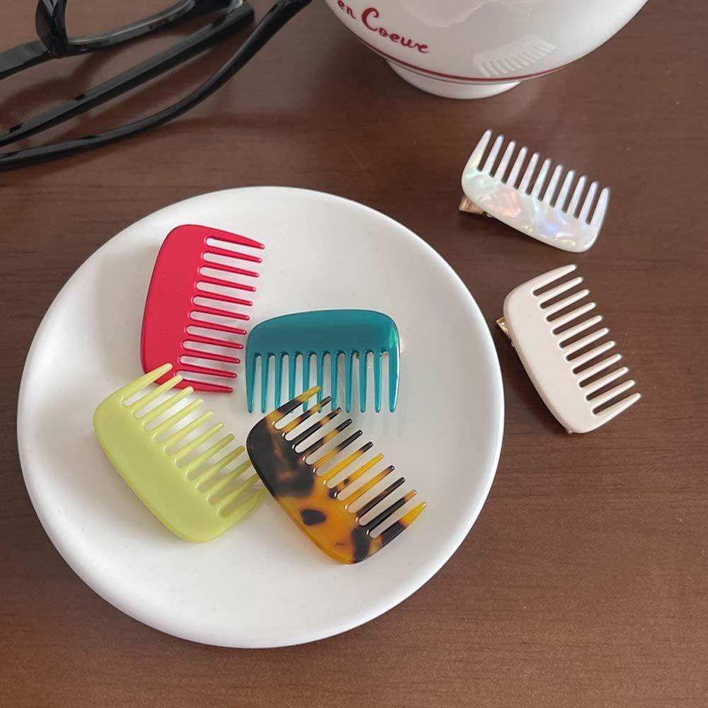 Kẹp Tóc Hình Lược Nhỏ Màu Sắc Kẹo Ngọt Dễ Phối Đồ