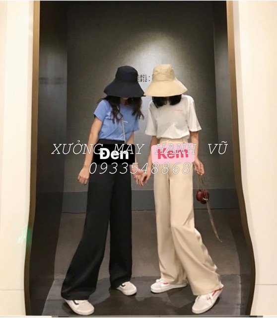 QUẦN SUÔNG DÁNG DÀI 100cm PHONG CÁCH HÀN QUỐC CHẤT TUYẾT MƯA KHÔNG XÙ LÔNG THỜI TRANG BANAMO FASHION QUẦN SỚ 100 935
