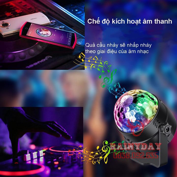 [Hàng Cao Cấp - 1 Đổi 1] Điều khiển - Đèn led xoay 7 màu vũ trường nháy chớp theo nhạc bay phòng sân khấu cảm ứng nhạc . | BigBuy360 - bigbuy360.vn