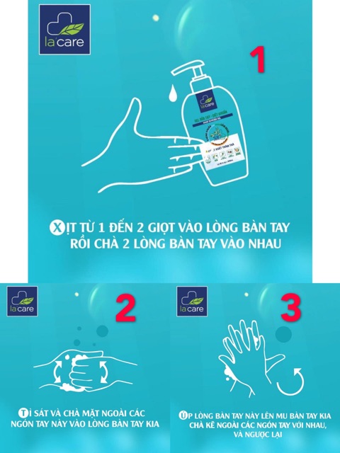(FREE SHIP 50k)NƯỚC RỬA TAY KHÔ DIỆT KHUẨN LA CARE | BigBuy360 - bigbuy360.vn