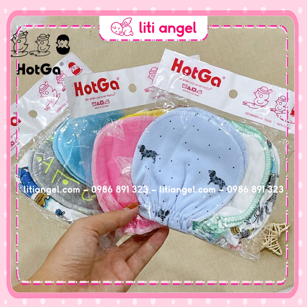 Bao Tay Cho Bé Sơ Sinh HOTGA Vải Cotton Mềm Mịn