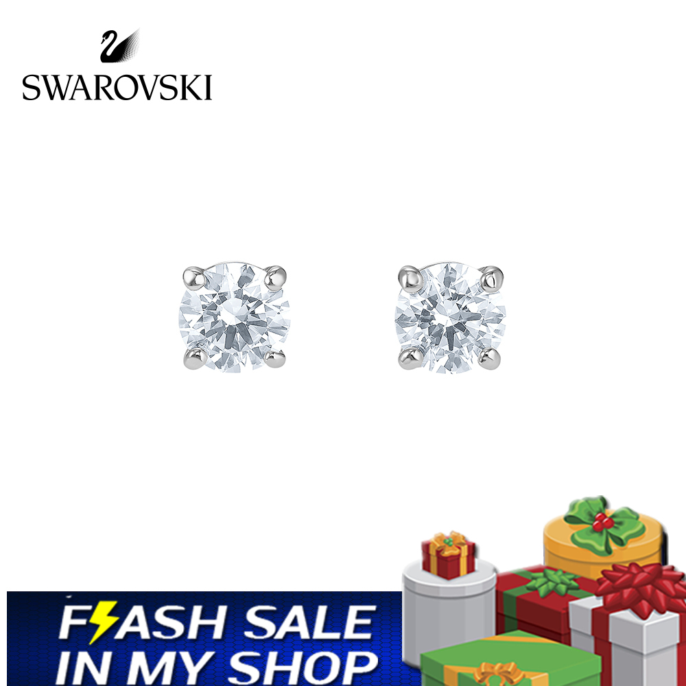 FLASH SALE 100% Swarovski Bông Tai Cá Tính Nữ ATTRACT Thiết kế đơn giản Tươi trẻ và Thanh lịch FASHION Earrings trang sức đeo Trang sức