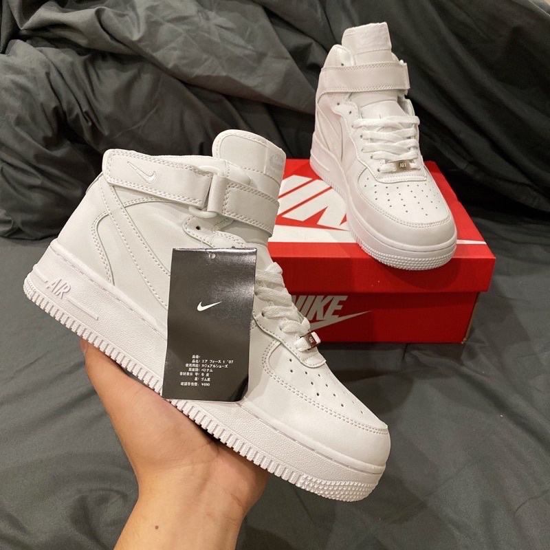 GIÀY A’F1 WHITE ĐAI DÁN CỔ CAO SC
