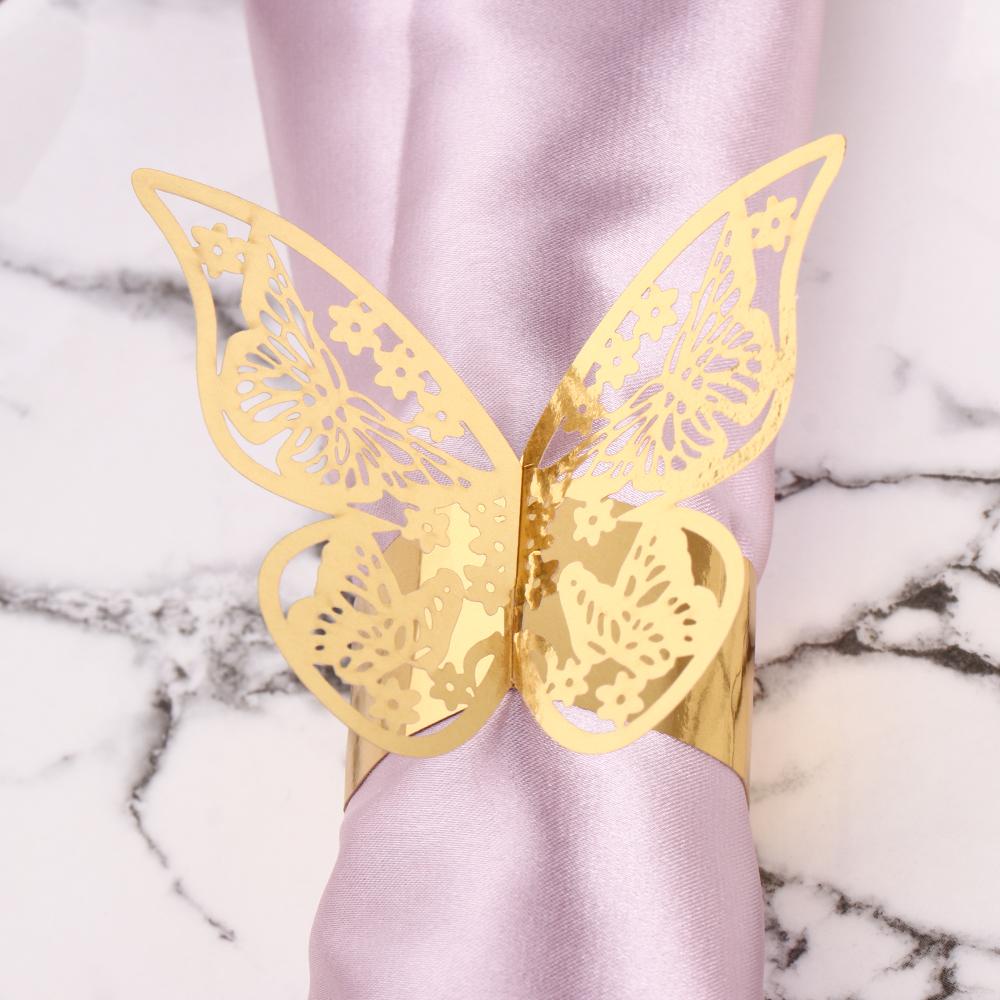 Set 10 Vòng Giấy Quấn Khăn Ăn Hình Bướm DIY