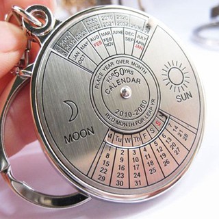 Móc khóa hợp kim thiết kế hình lịch vạn niên 50 năm độc đáo