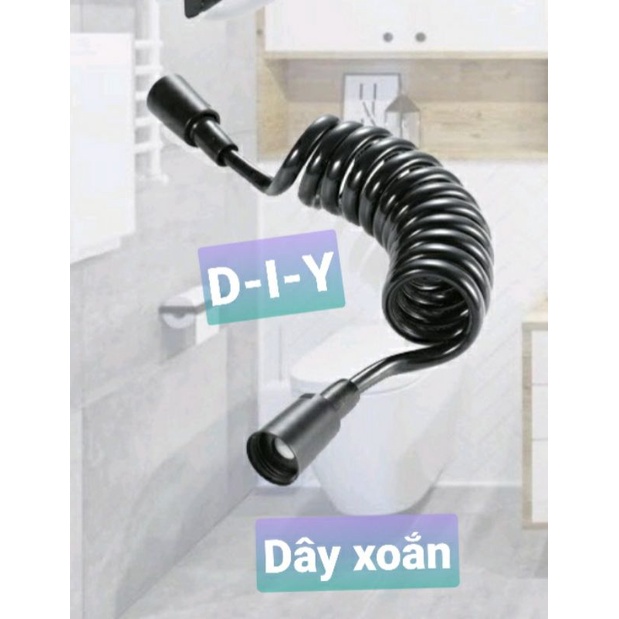VÒI XỊT VỆ SINH INOX 304 MÀU ĐEN, DÂY KIỂU XOẮN LÒ XO