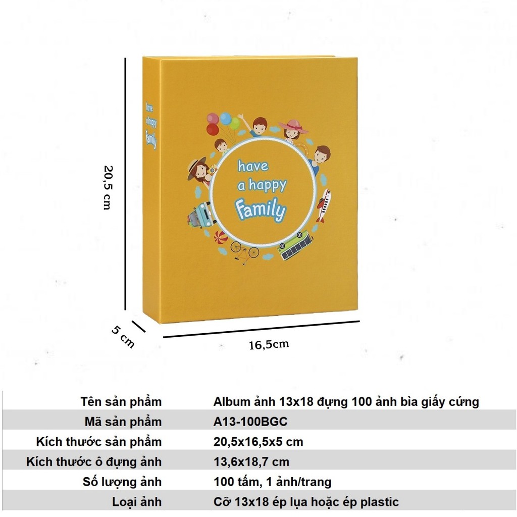 Album ảnh 13x18 đựng 100 ảnh bìa giấy cứng nhiều mẫu bìa mới siêu cute sẵn hàng tại Tú Vy Studio