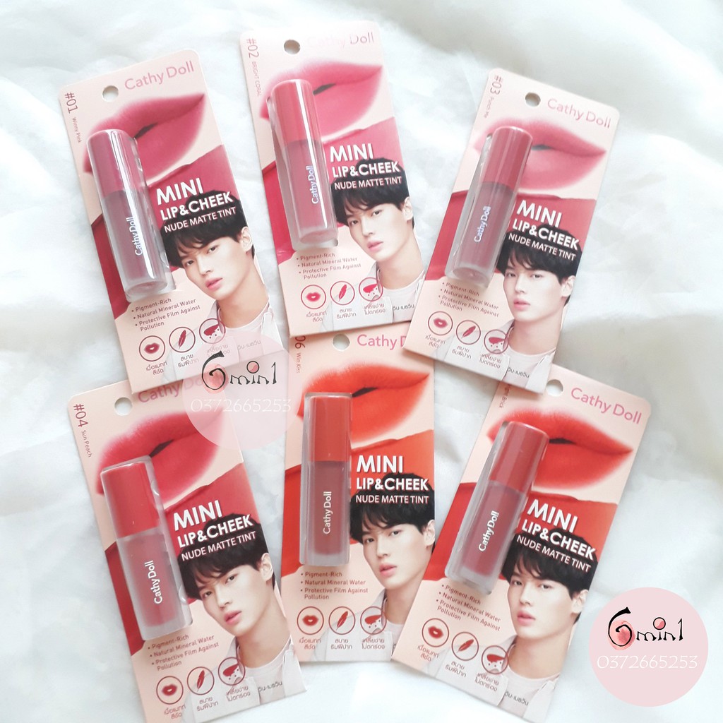 [HOT] Son Kem Cathy Doll Mini Lip And Cheek Nude Matte Tint 2.1g | BigBuy360 - bigbuy360.vn