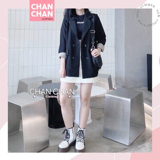 Áo blazer nữ 2 lớp trơn | nây tây, đen, be, dài tay | phong cách hàn quốc, mùa hè