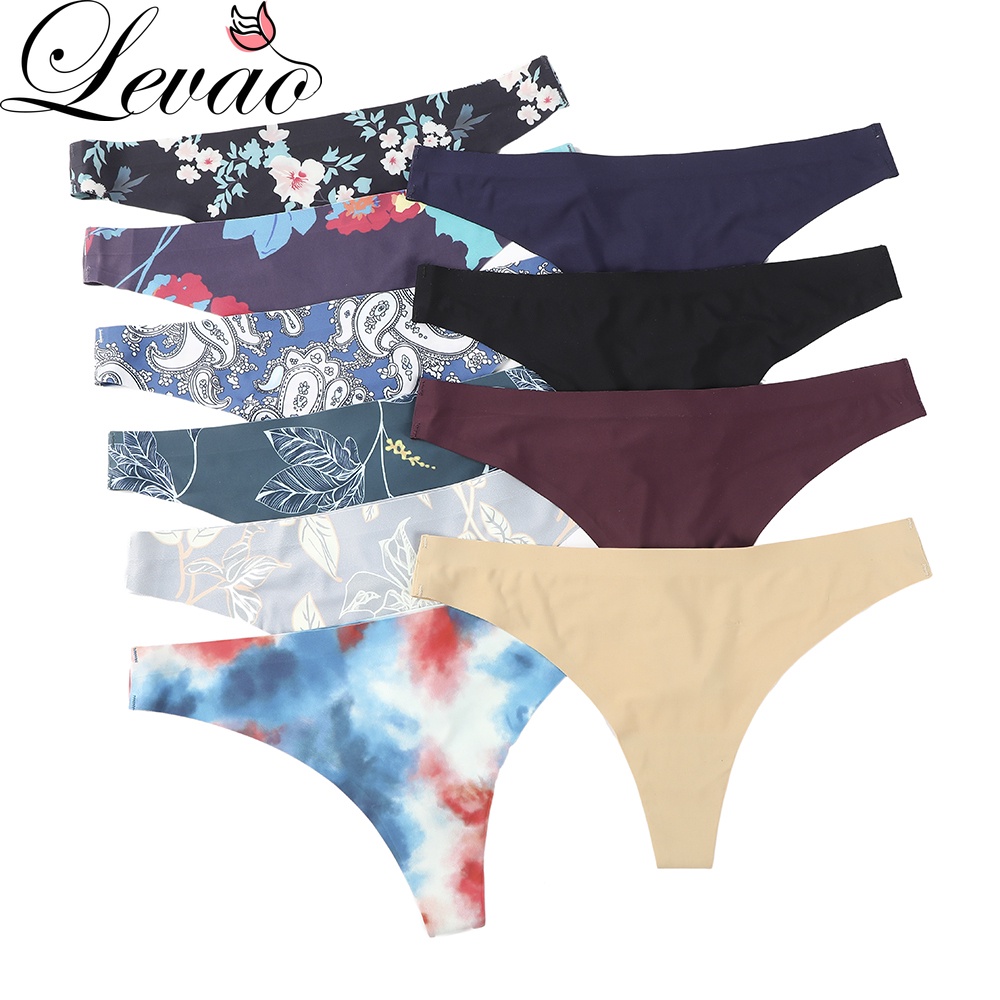 Quần Lót LEVAO Lưng Thấp In Hoạ Tiết Hoa Gợi Cảm Thời Trang Cho Phụ Nữ