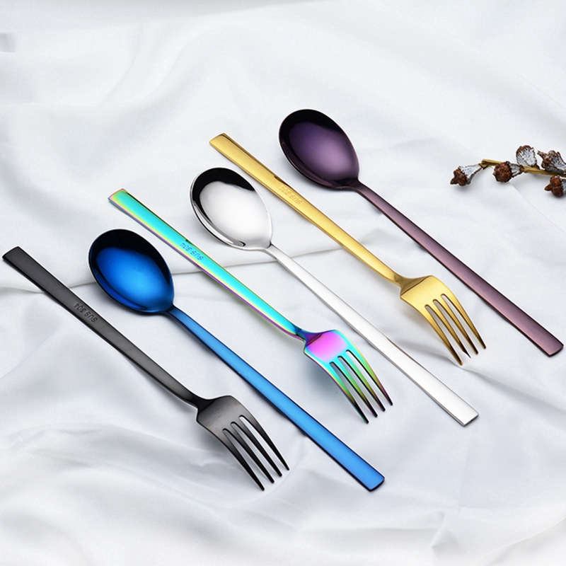 Bộ muỗng nĩa thép không gỉ 304 cao cấp tiện dụng sáng bóng