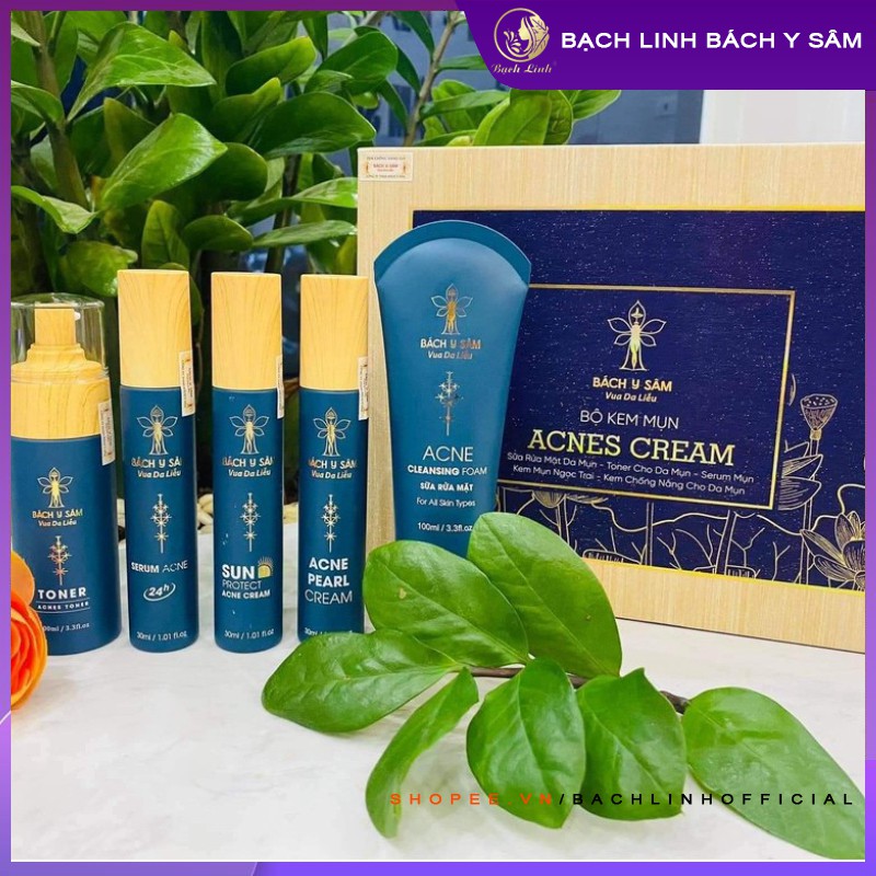 Bách Y Sâm Bộ Chăm Sóc Da Mụn 5 Sản Phẩm
