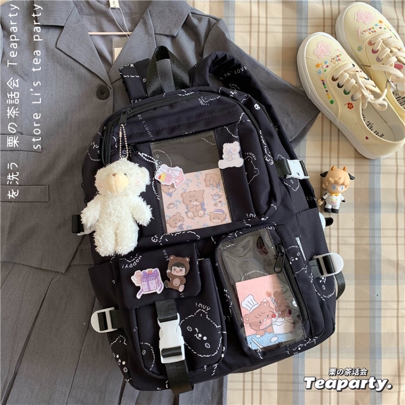 Balo cặp sách đi học siêu cute ulzzang hình con gấu dễ thương Order 2 tuần Trang Xuka