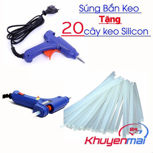 Súng Bắn Keo nến + 20 Cây Keo nến dài 25 cm