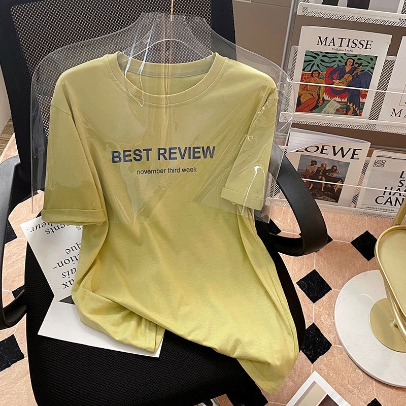 Áo Thun Tay Ngắn Chất Liệu Cotton Cao Cấp Thiết Kế Mới Thời Trang Mùa Hè Dành Cho Nữ