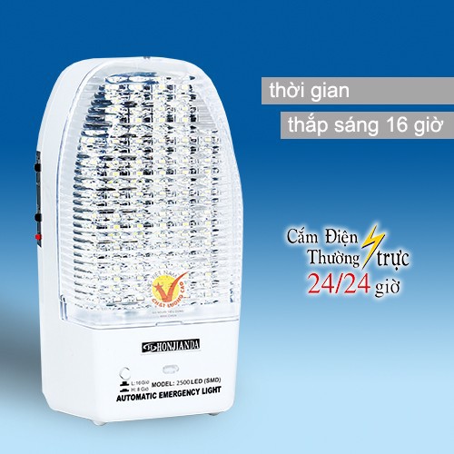 Đèn sạc chiếu sáng khẩn cấp Honjianda HJD-3500 Led