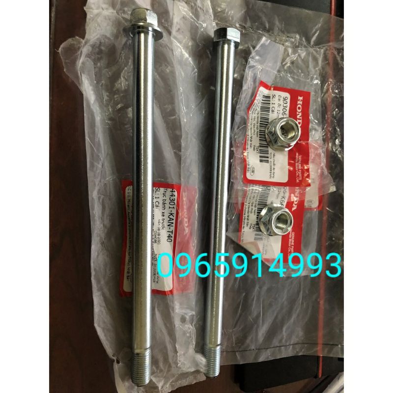 Trục bánh trước sau dream kèm ốc