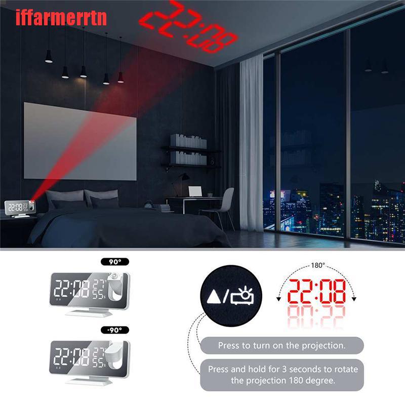 Đồng Hồ Báo Thức Điện Tử LED Mrosaa Để Bàn Có Cổng Sạc USB