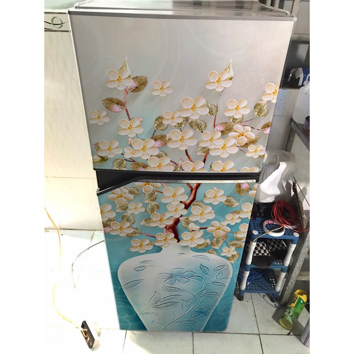 Decal dán tủ lạnh tuyết mai sum vầy shop HUỆ DECOR