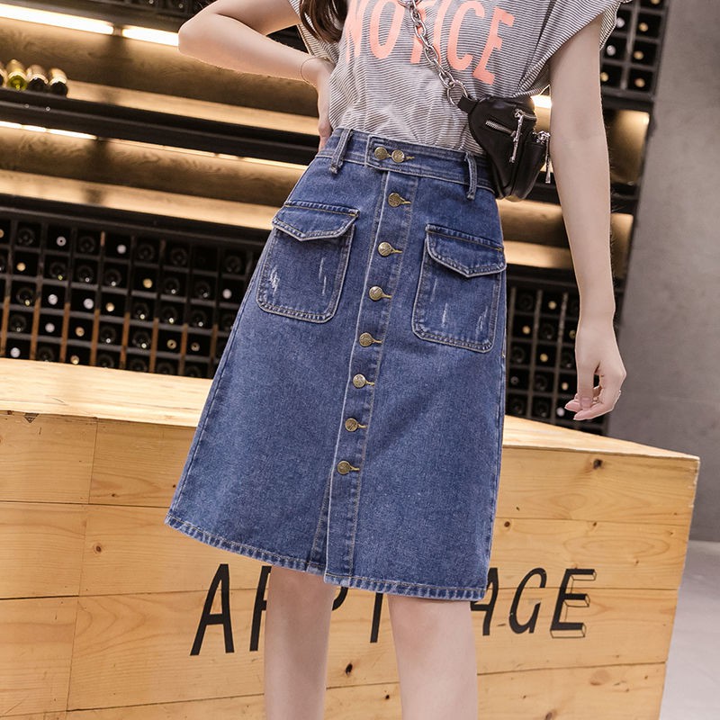 chân váy jean Đuôi Cá Dáng Chữ A Có Size Lớn 80-200 Kg Thời Trang Xuân Hè Dành Cho Nữ | BigBuy360 - bigbuy360.vn