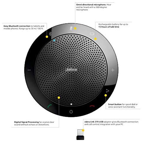 Microphone kèm loa cho họp hội nghị trực tuyến có bluetooth | Jabra SPEAK 510 MS