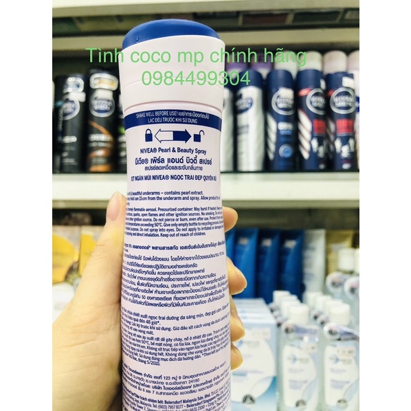 Xịt khử mùi Nivea nữ, xịt ngăn mùi Ngọc trai dưỡng mềm mịn, trắng da 150ml