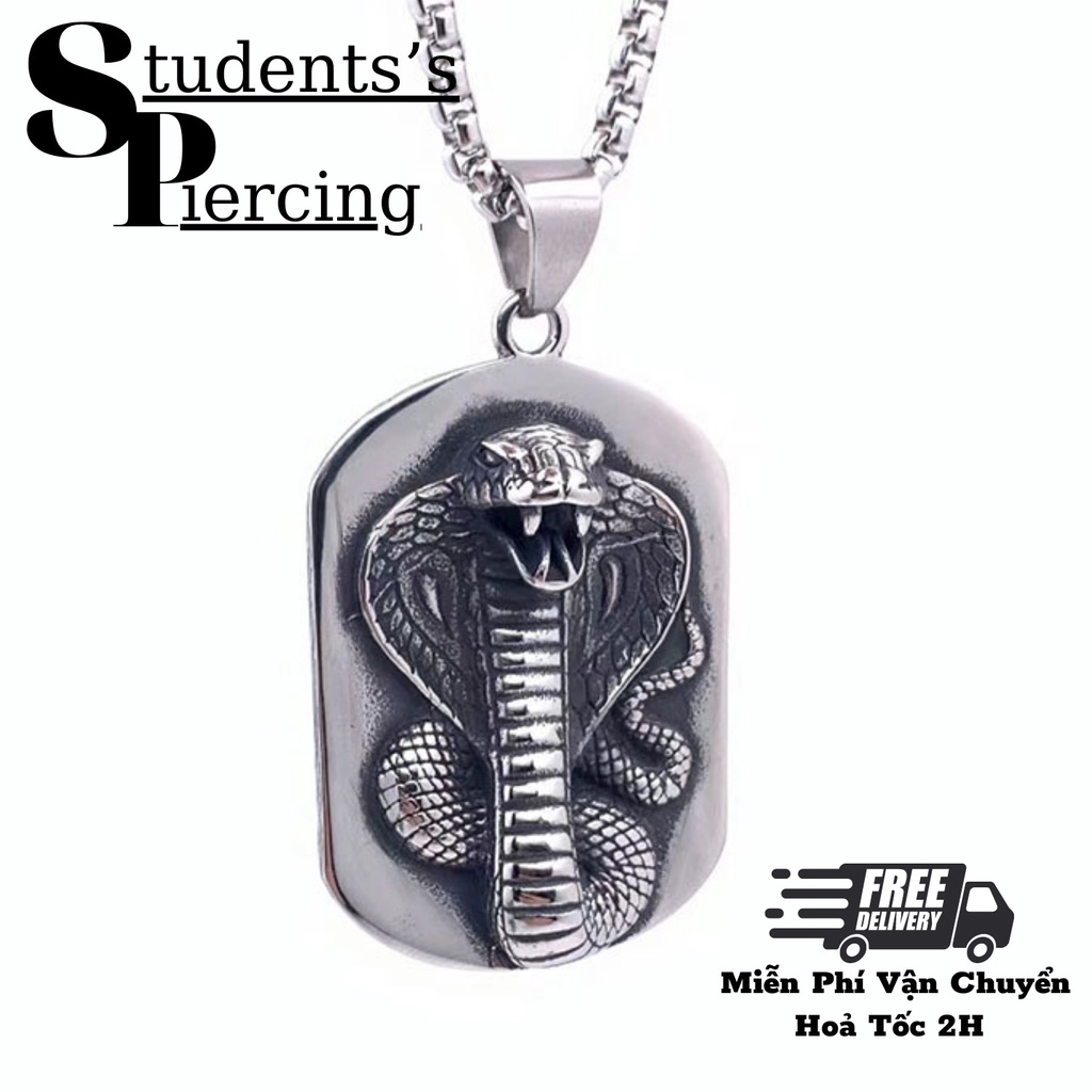 [NOW SHIP] BỘ DÂY CHUYỀN HÌNH RẮN HỔ MANG CAO CẤP - THÉP KHÔNG GỈ