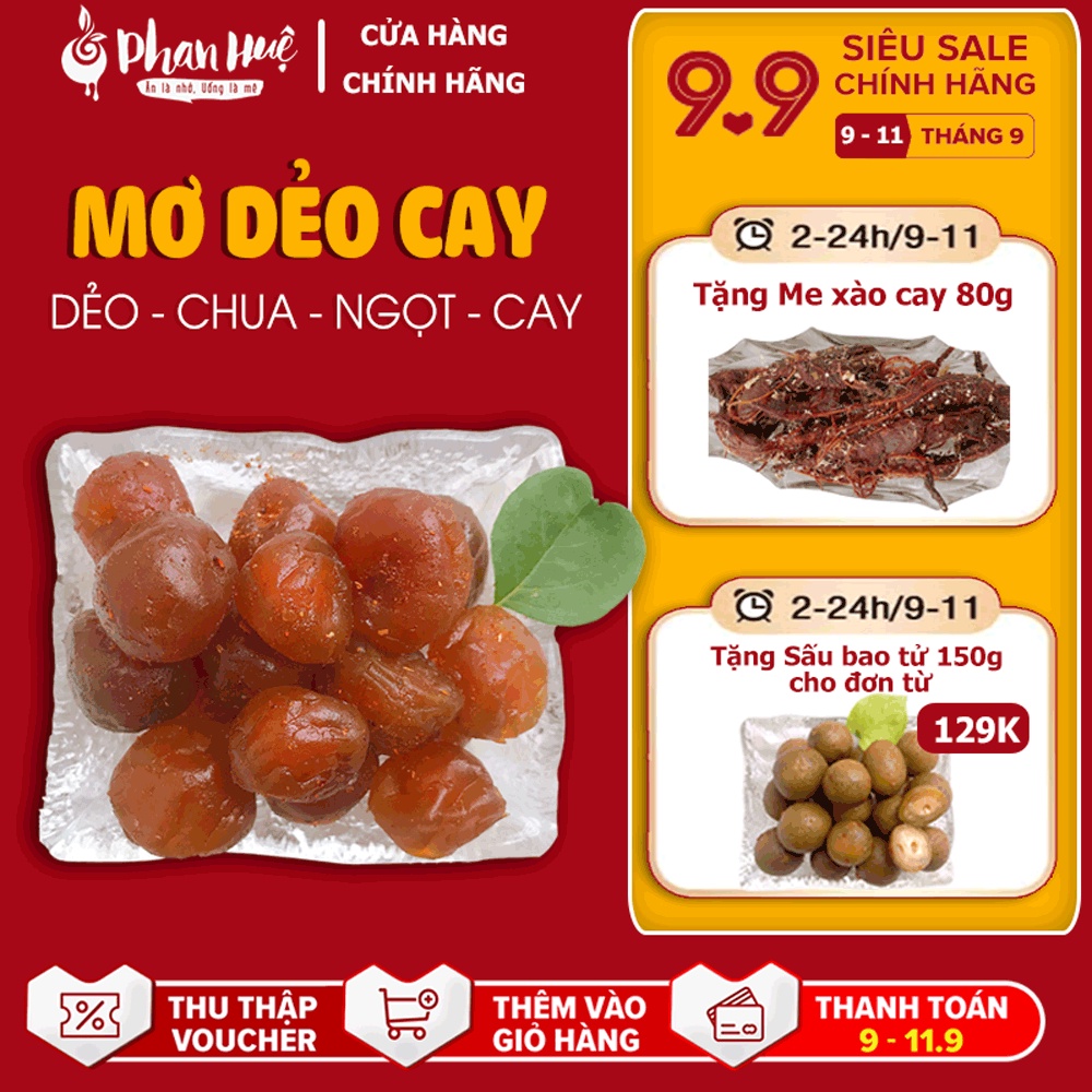 Ô mai xí muội mơ dẻo cay Phan Huệ đặc biệt, mơ miền Bắc chọn lọc, đặc sản Hà Nội