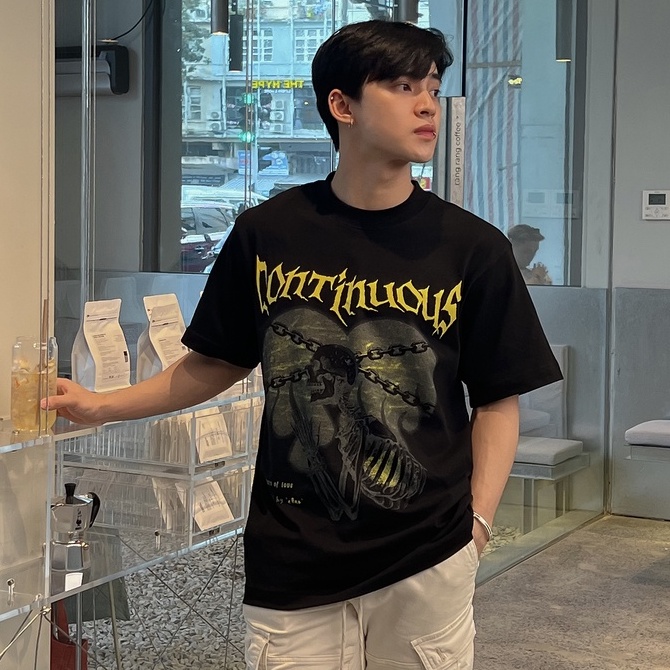 Áo thun Continuous - CTNS - SKELETON/ Black