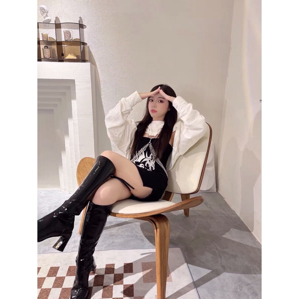 Giày bốt cao cổ da bóng(4 ảnh cuối là ảnh thật) | BigBuy360 - bigbuy360.vn