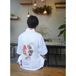 Yukata Trắng Cá Koi