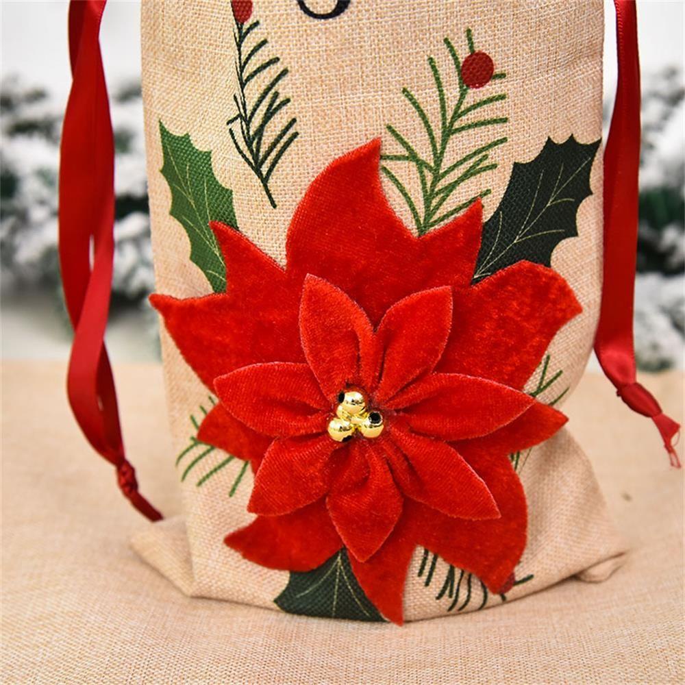 CONOPERY Áo Bọc Chai Rượu Hoạ Tiết Giáng Sinh Thời Trang