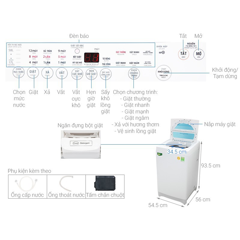 Máy giặt Toshiba 8.2 kg AW-F920LV WB