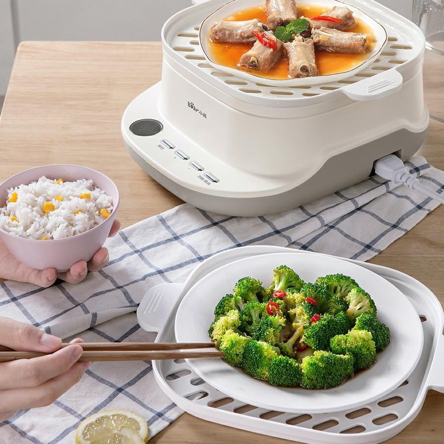 Máy Hấp Thức Ăn Gia Đình 2 tầng Hàng Chính Hãng Bear DZG-C60A1 Dung Tích 6L