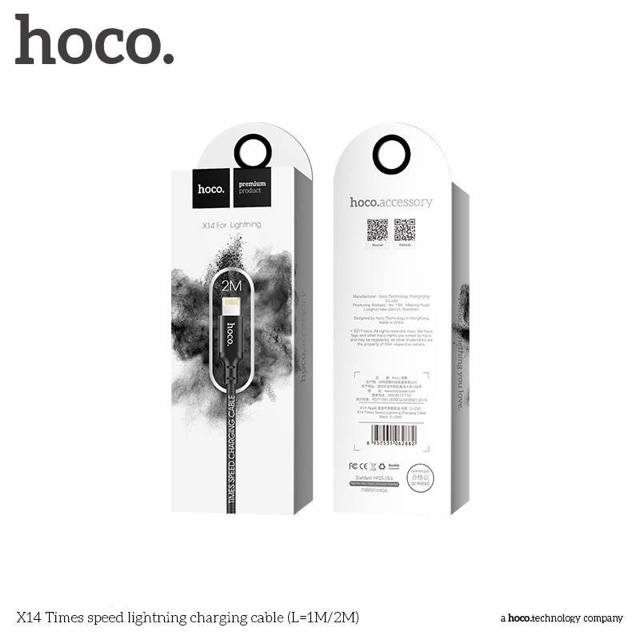 Cáp sạc Hoco X14 đủ loại, androi micro USB, iphone lightning, type C- Chính Hãng Hoco