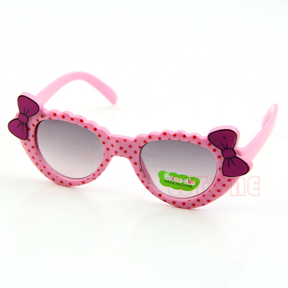 Lovely Bébé Garçons Filles Lunettes De Soleil Pour Enfants Verre Noeud UV 400