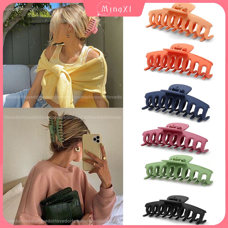 Kẹp Tóc Acrylic Nhiều Màu Sắc Cỡ Lớn Phong Cách Hàn Quốc Thời Trang