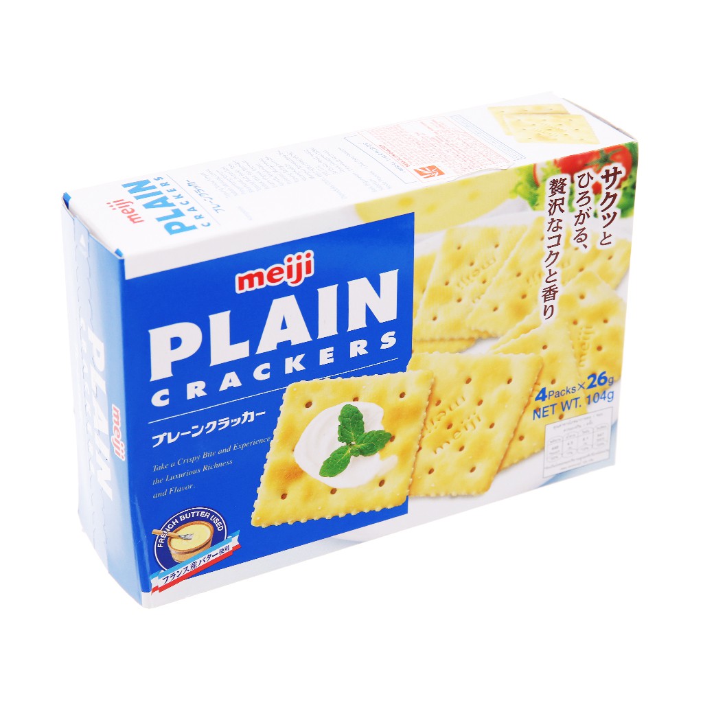 Bánh Meiji Plain Cracker hộp 104g