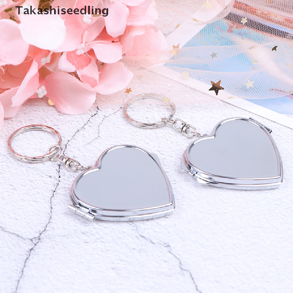 (Takashiseedling) Móc Khóa Gương Gập Bằng Kim Loại Nhỏ Gọn Mới